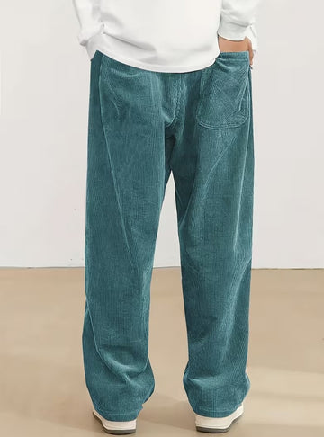 Pantalon large en velours côtelé