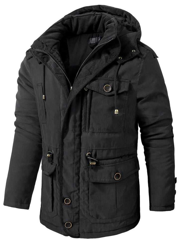 Parka à capuche amovible in Black | By Old Money