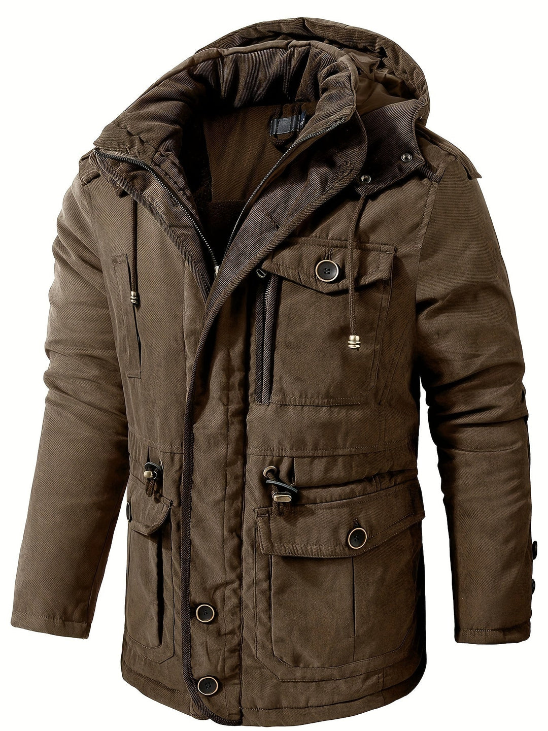 Parka à capuche amovible in Brown | By Old Money