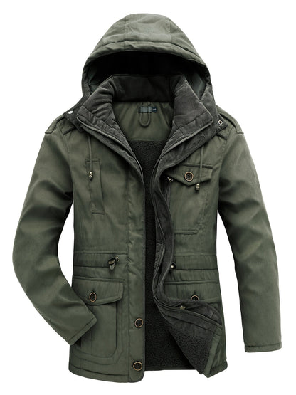 Parka à capuche amovible in Green | By Old Money