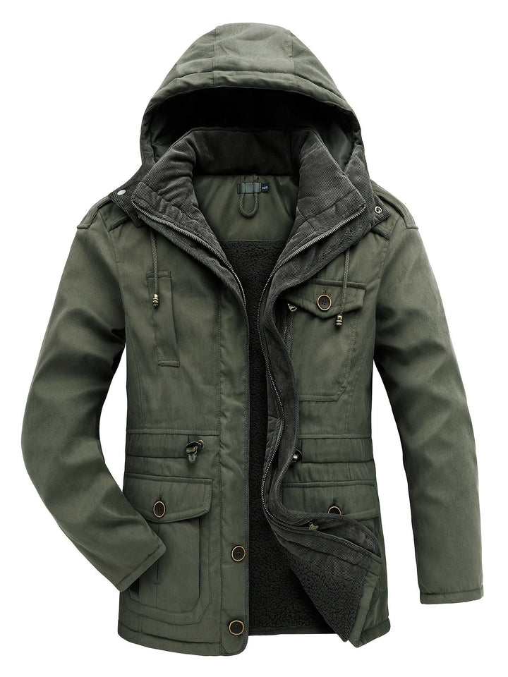 Parka à capuche amovible in Green | By Old Money