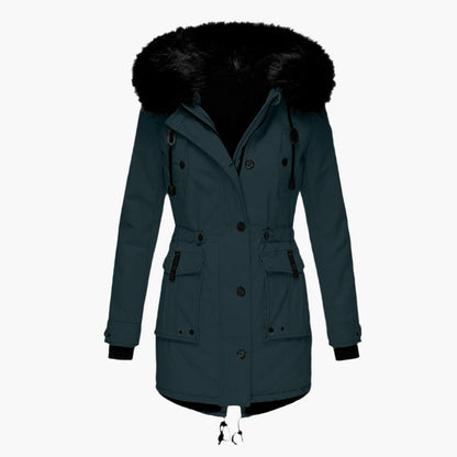 Parka longue à capuche, présentée seule