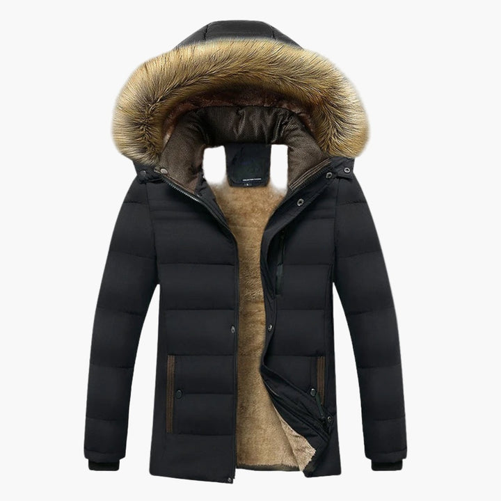 Parka matelassée à capuche in Black | By Old Money