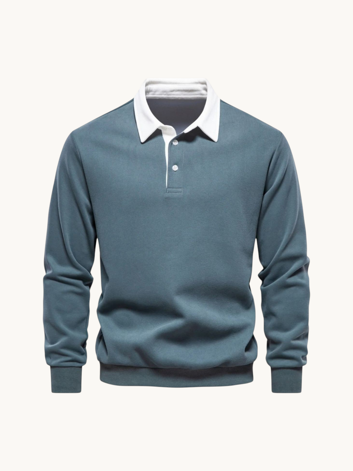Polo col contrastant in Vert | By Old Money