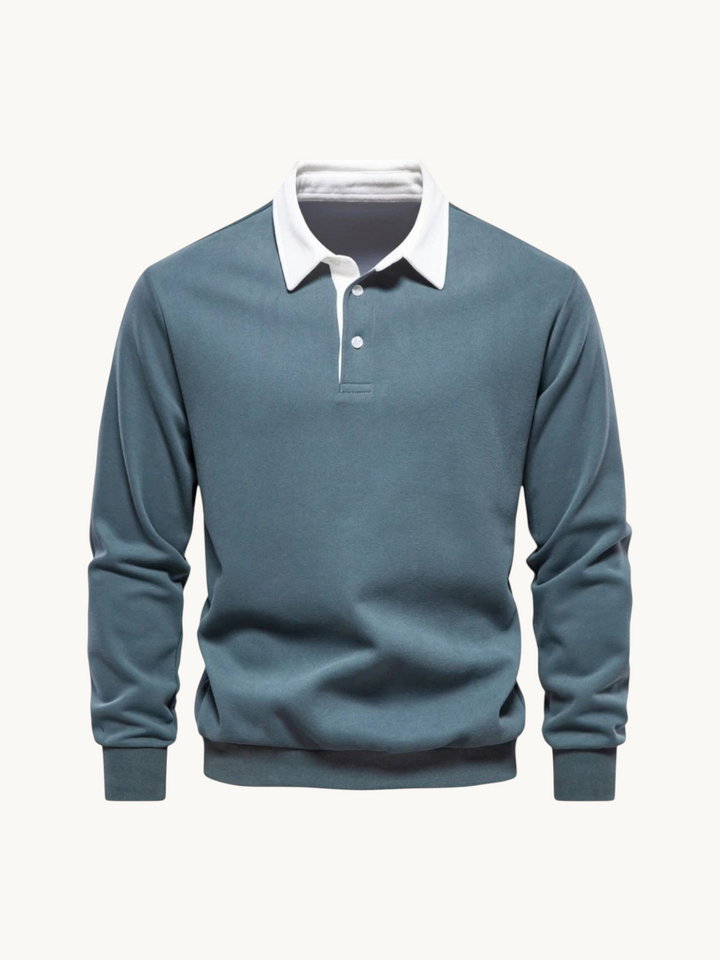 Polo col contrastant in Vert | By Old Money