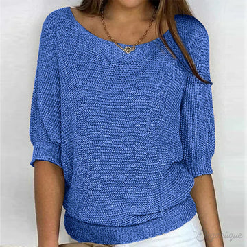 Pull ample col bateau
