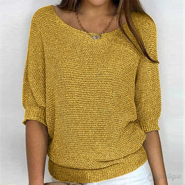 Pull ample col bateau