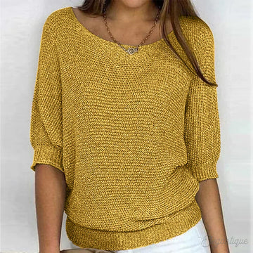 Pull ample col bateau