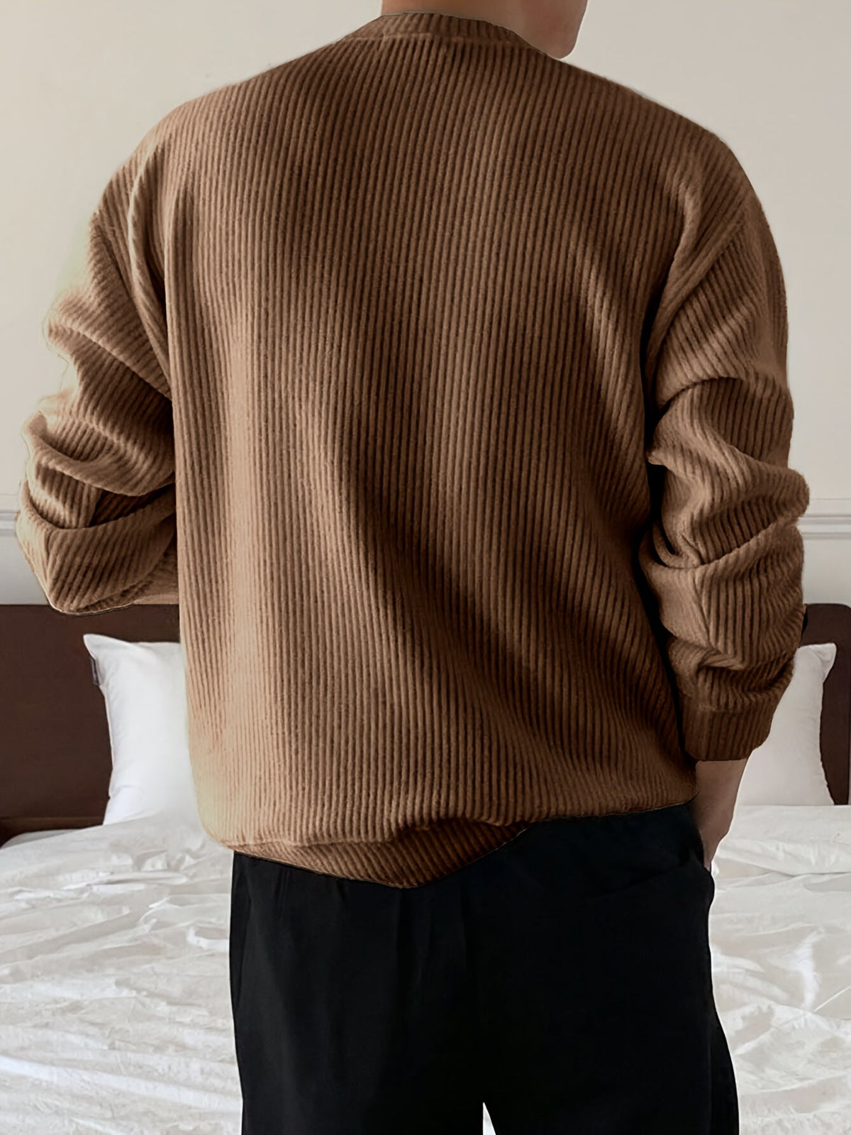 Pull ample maille côtelée, vue 10