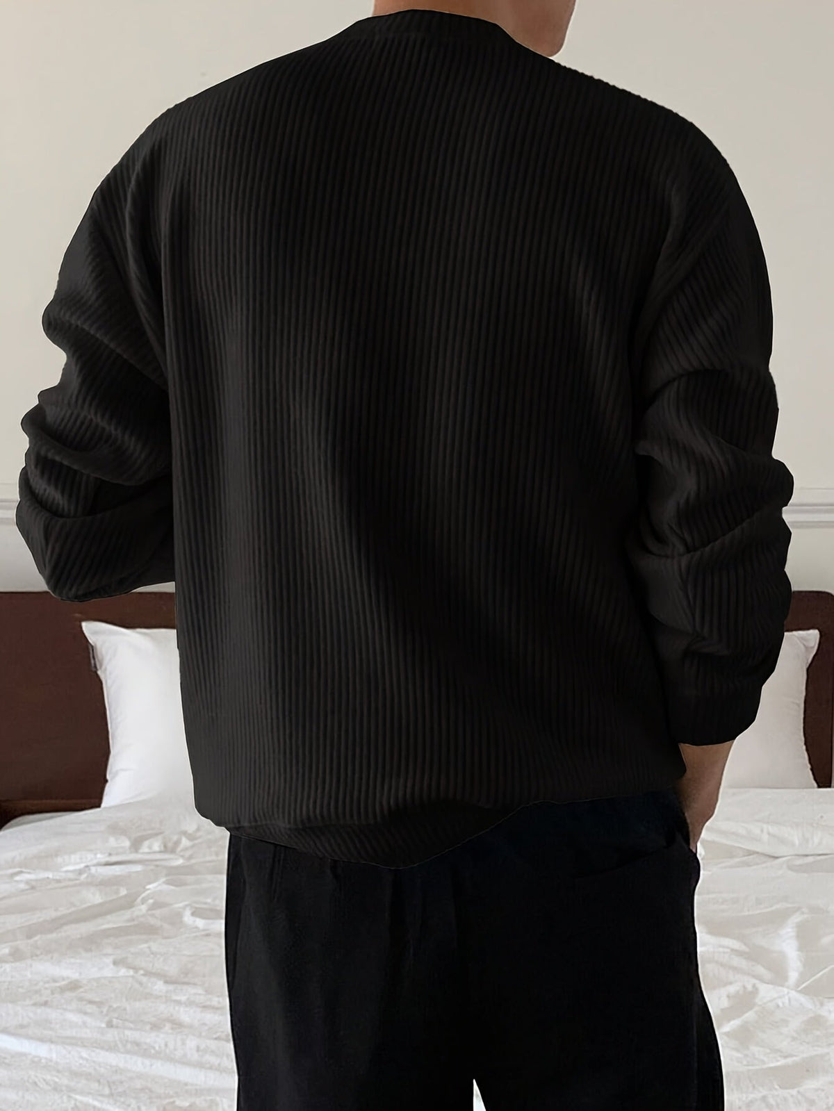 Pull ample maille côtelée, vue 11