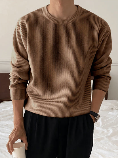 Pull ample maille côtelée, vue 2