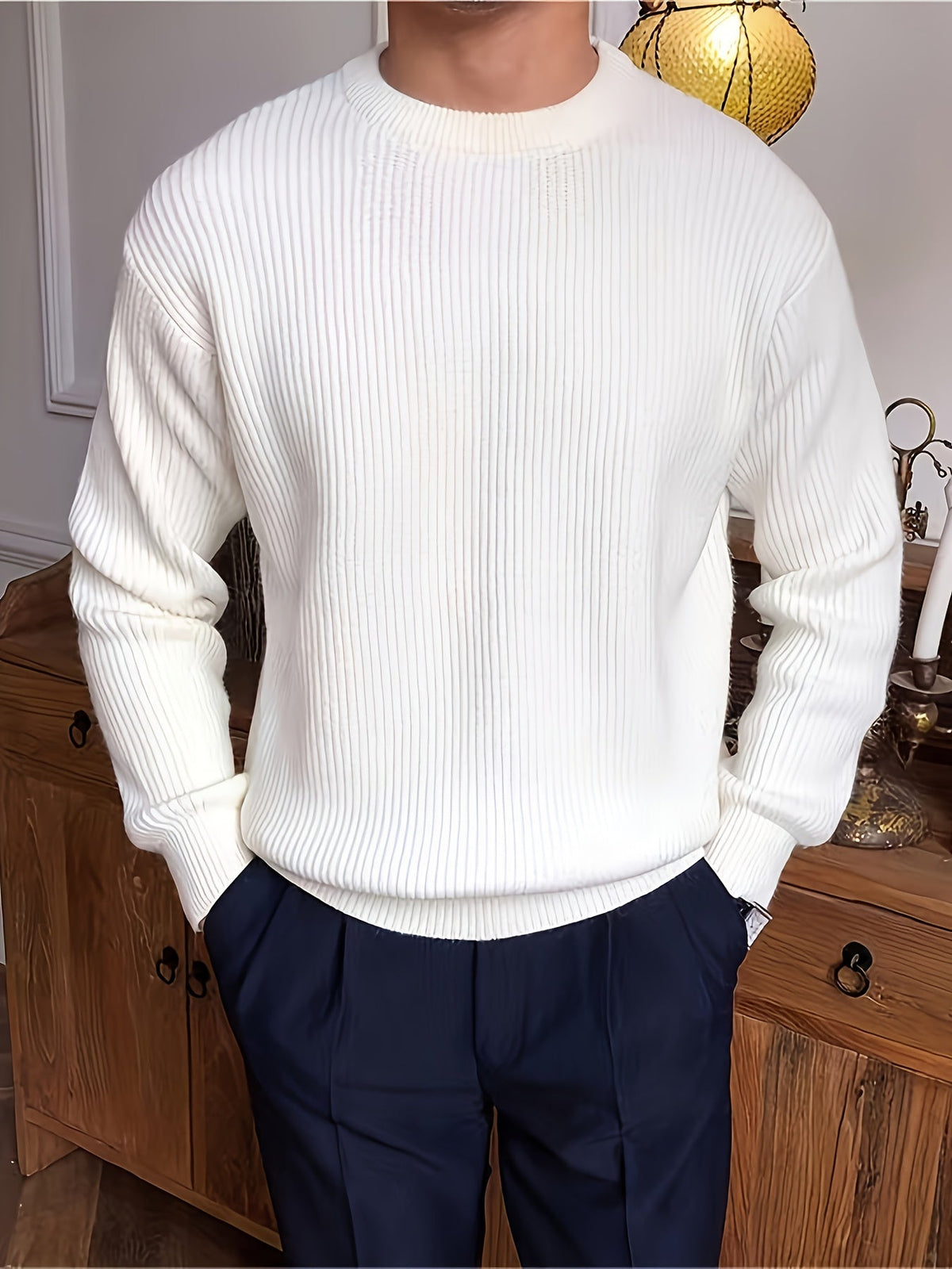 Pull ample maille côtelée, vue 7