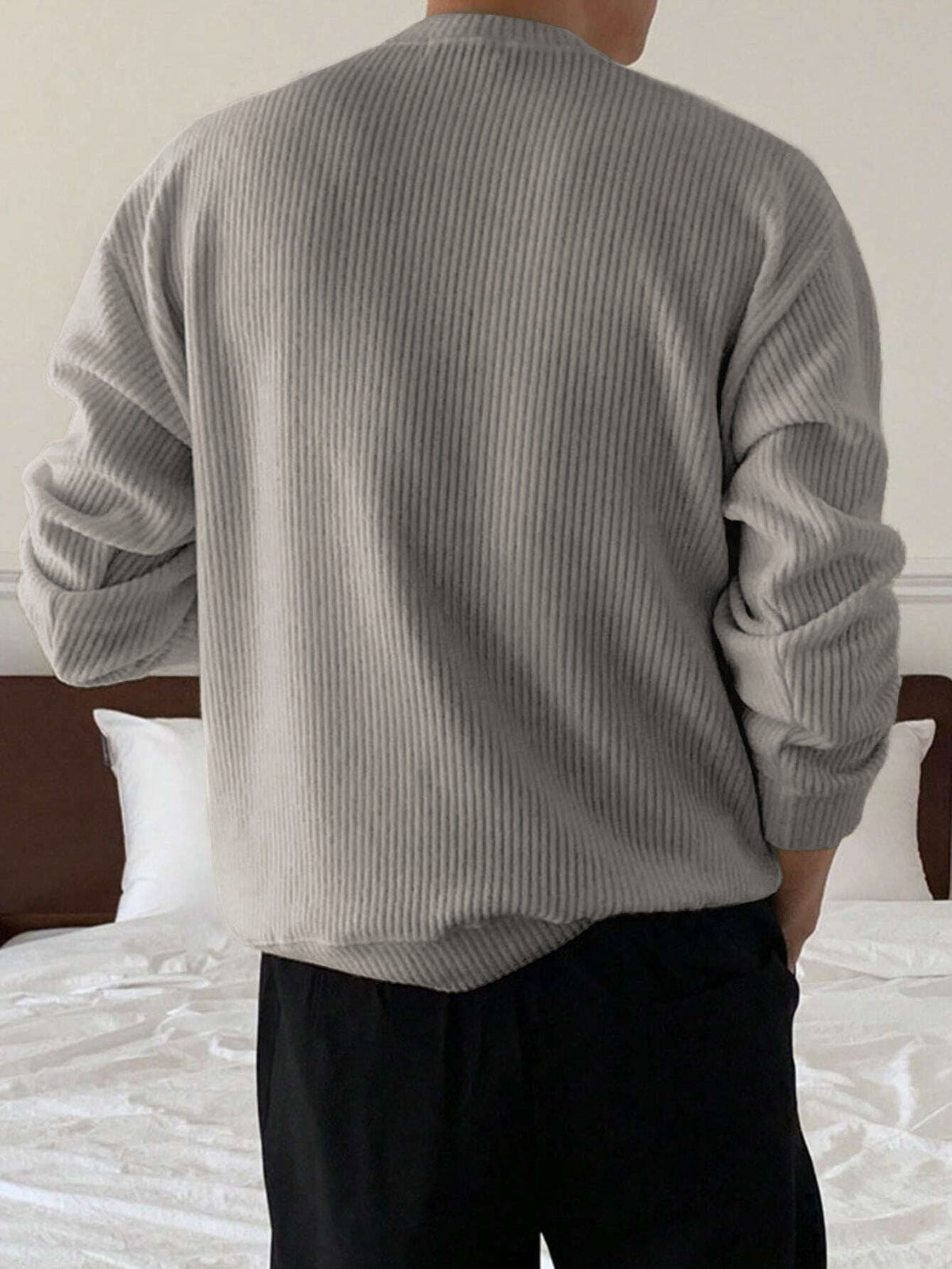 Pull ample maille côtelée, vue 9