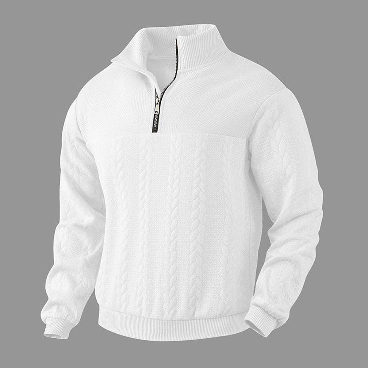 Pull camionneur torsadé, blanc