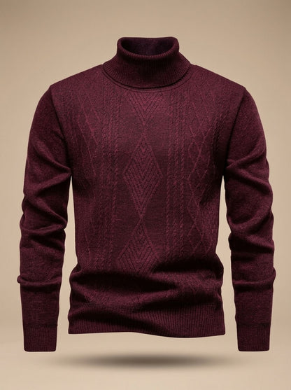 Pull col roulé torsadé pour homme