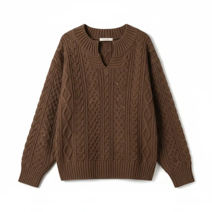 Pull oversize col V pour femme