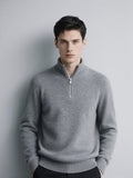Pull uni demi-zip col montant, vue 1