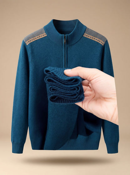 Pull demi-zip à rayures contrastées, vue 11