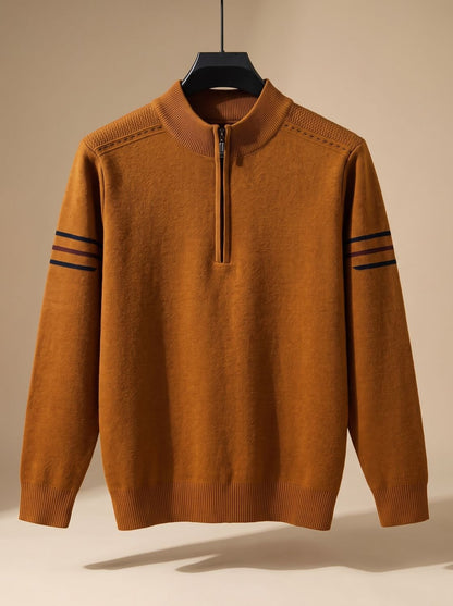 Pull demi-zip à rayures contrastées, vue 14