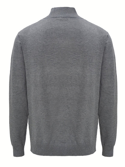 Pull uni demi-zip col montant, vue 2