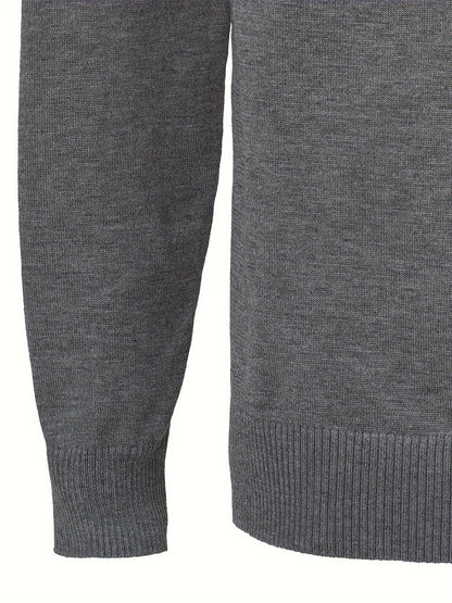 Pull uni demi-zip col montant, vue 3