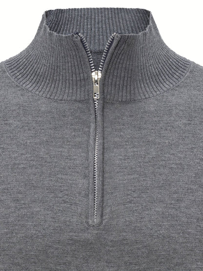 Pull uni demi-zip col montant, vue 5