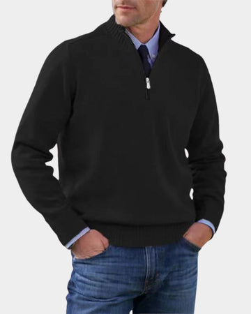 Pull demi-zip maille souple