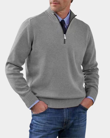 Pull demi-zip maille souple