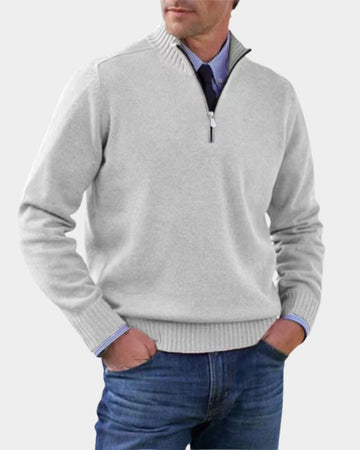 Pull demi-zip maille souple