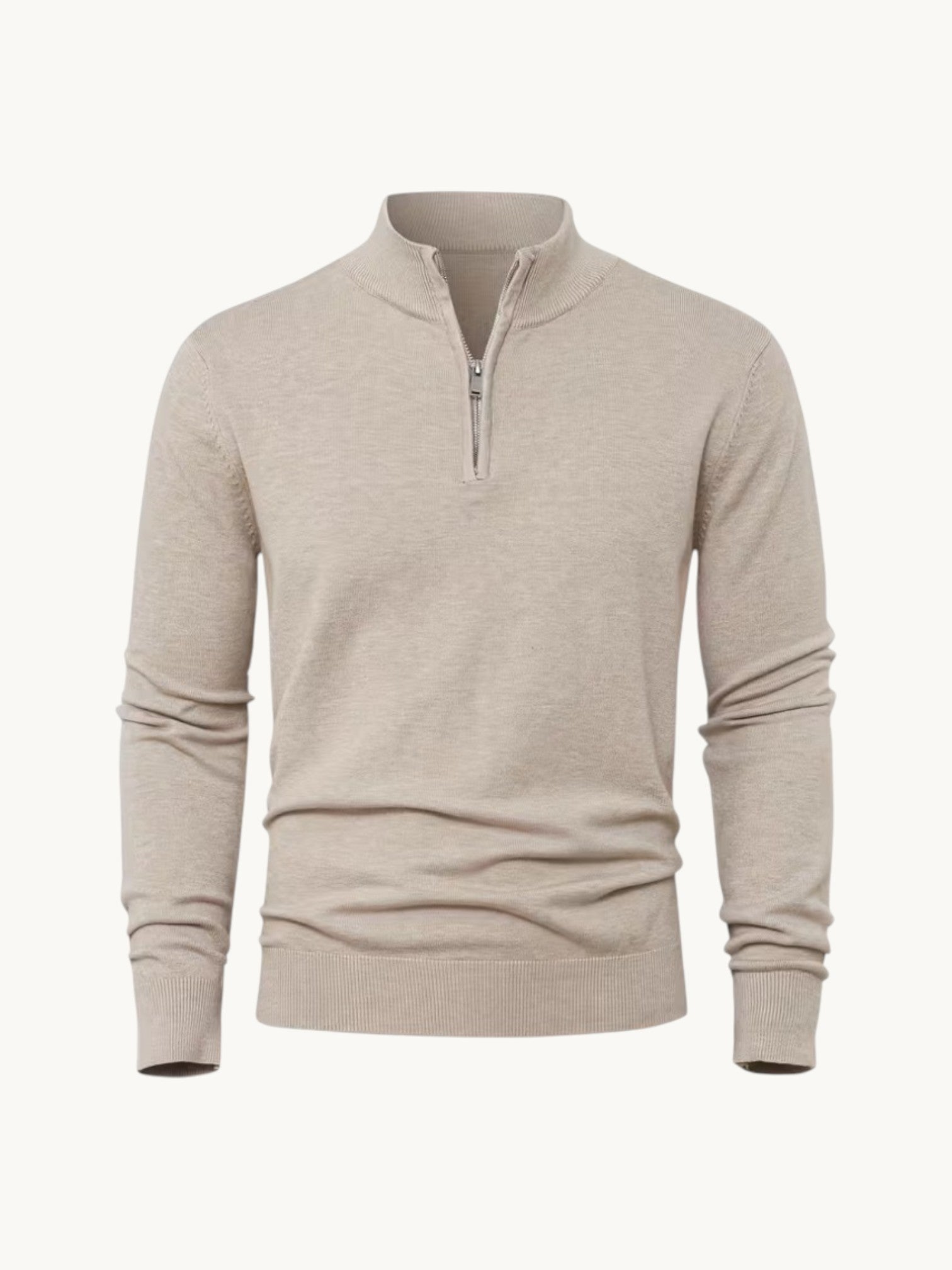 Pull en maille col zippé