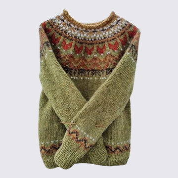 Pull à empiècement jacquard