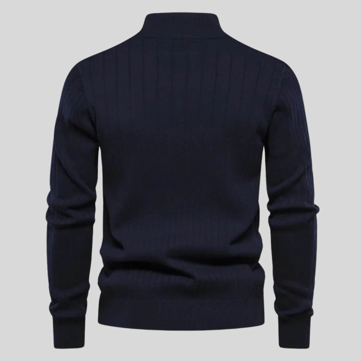 Pull maille côtelée zippé | By Old Money