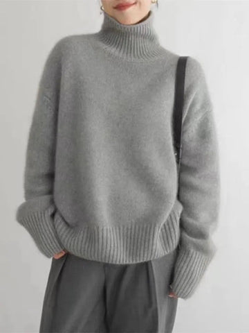 Pull col roulé oversize