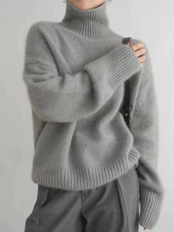 Pull col roulé oversize