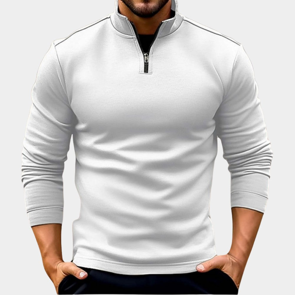 Pull quart de zip in Blanc | By Old Money