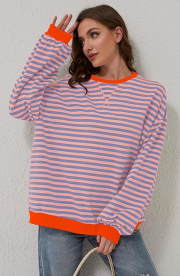 Pull rayé oversize