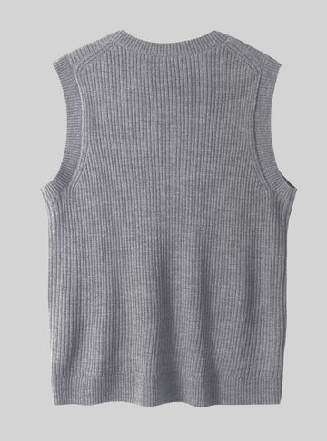 Pull sans manches à col V