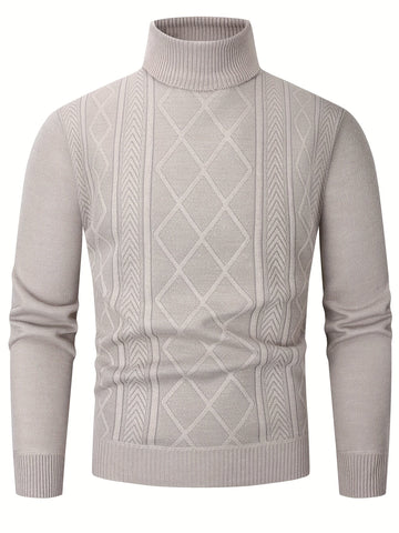 Pull torsadé col roulé