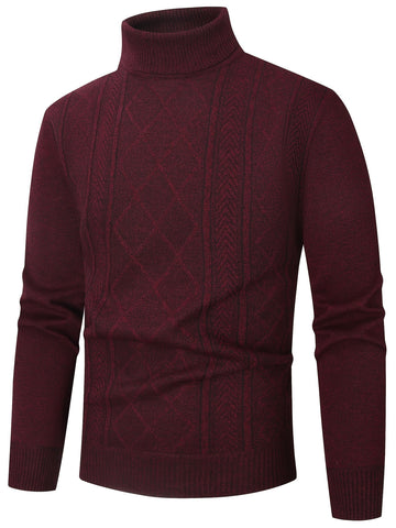 Pull torsadé col roulé