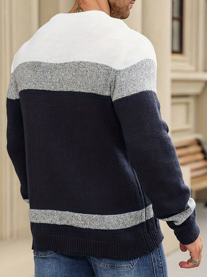 Pull torsadé à blocs, vue 3