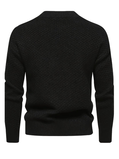 Pull à torsades et col rond, vue 11