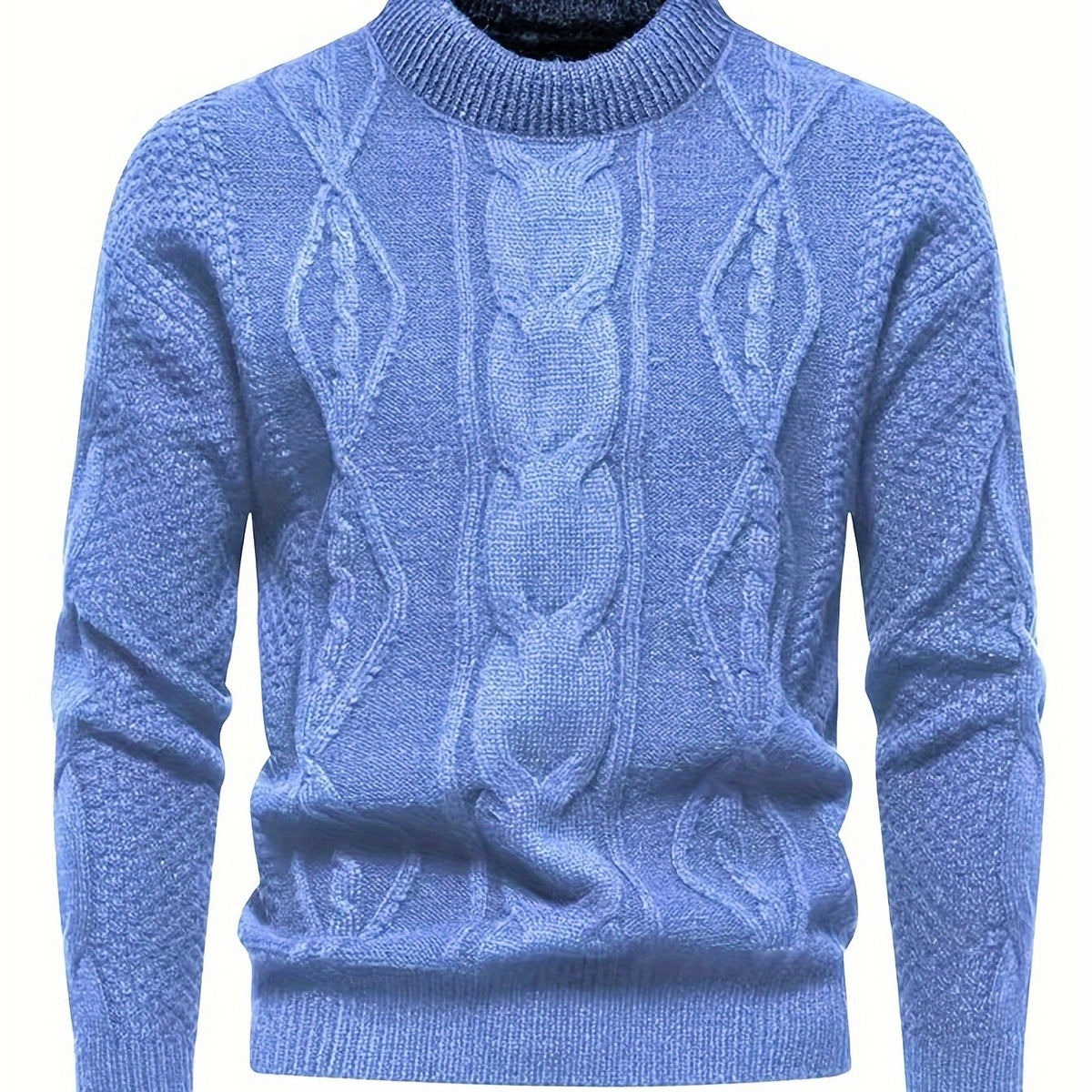 Pull à torsades et col rond, vue 12