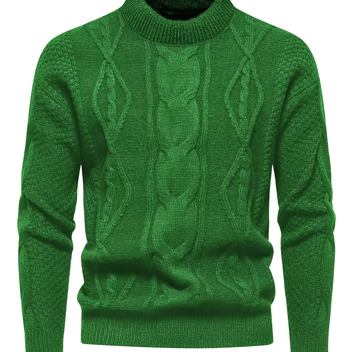 Pull à torsades et col rond, vue 13