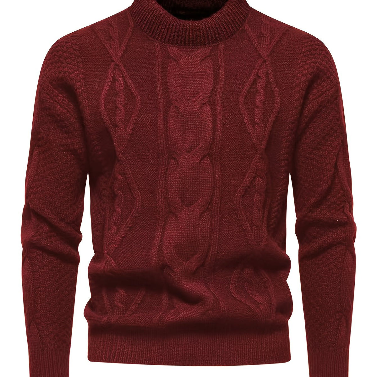 Pull à torsades et col rond, vue 14