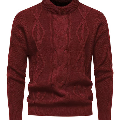 Pull à torsades et col rond, vue 14