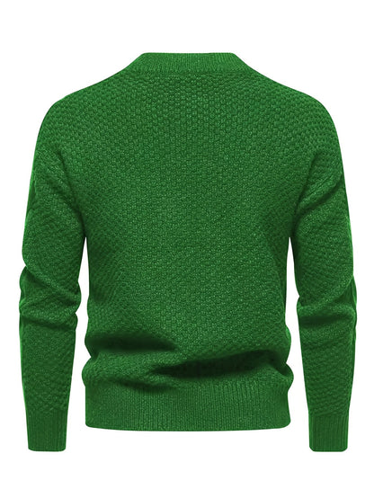 Pull à torsades et col rond, vue 8