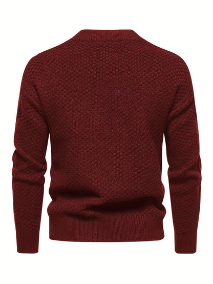 Pull à torsades et col rond, vue 9