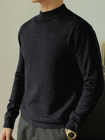 Pull uni en maille, anthracite