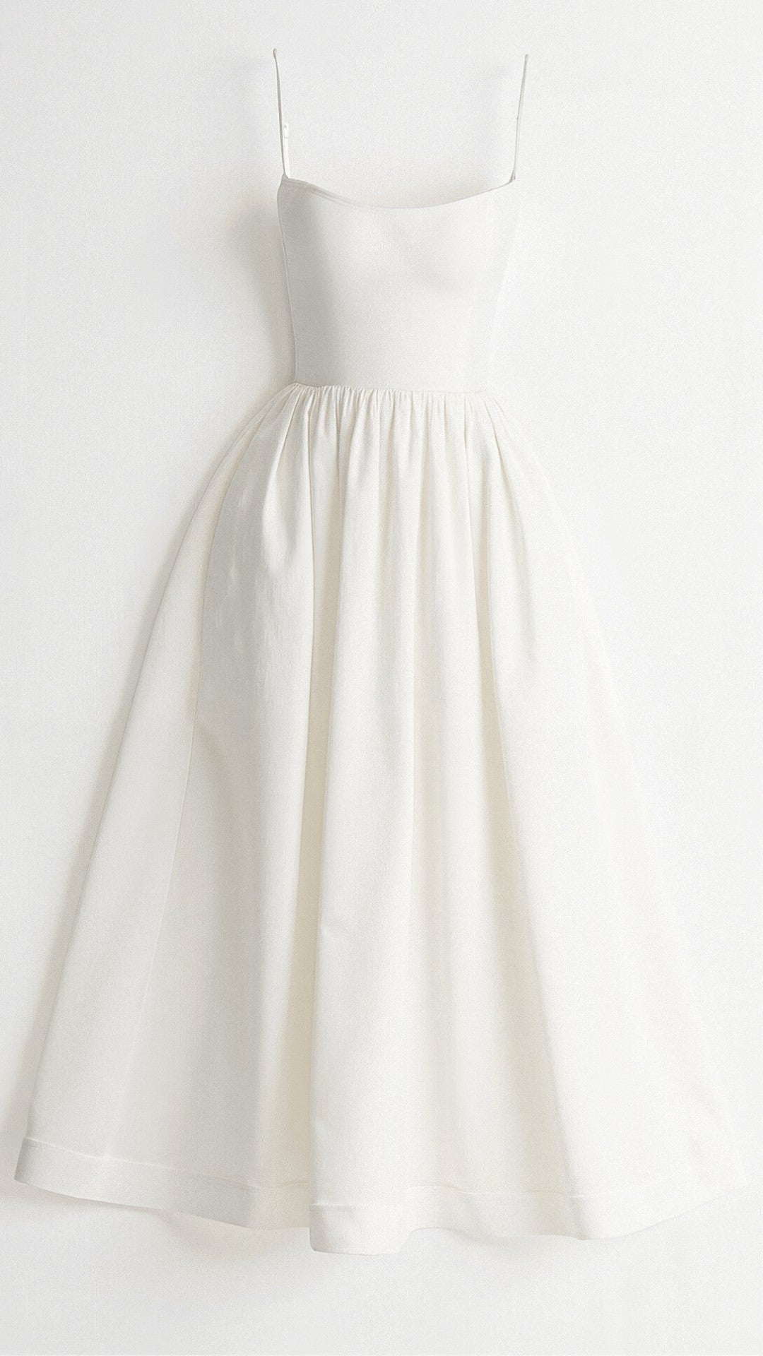 Robe évasée à bretelles, blanc, vue 3