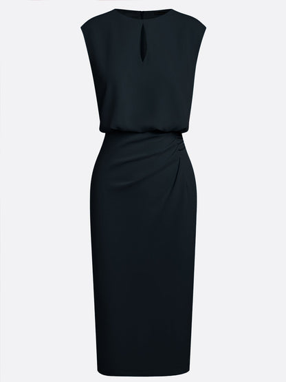 Robe midi drapée sans manches, vue supplémentaire 10